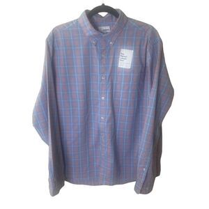Sonoma Plaid Button Down Shirt Sz L